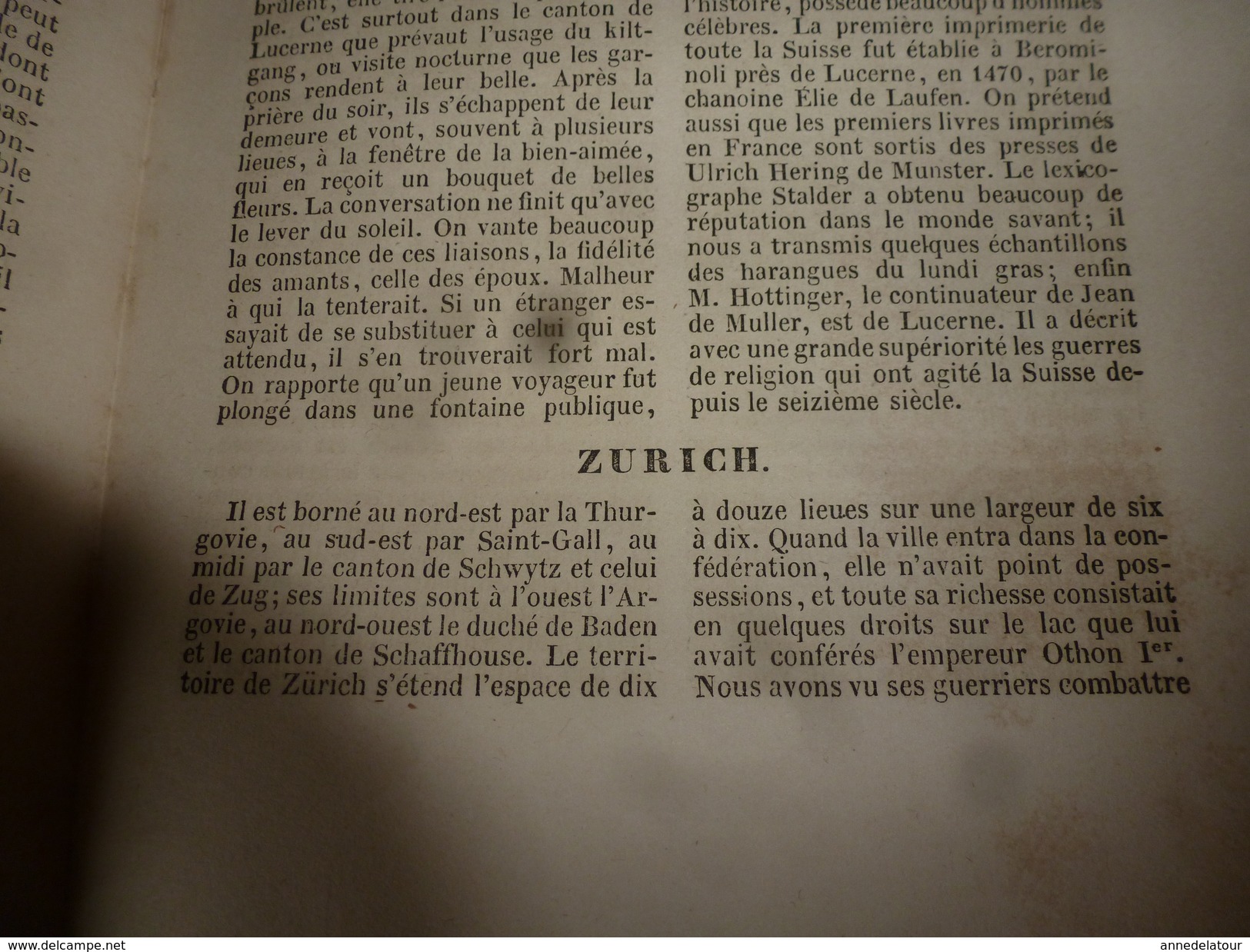 1838  Tout sur les ORIGINES de la SUISSE ,moeurs ,coutumes,etc : par M. de Golbéry, avec nombreuses gravures hors textes