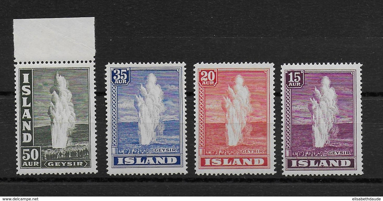 ISLANDE - 1939 - YVERT N° 176/178+180 ** MNH - COTE = 106 EURO - Neufs