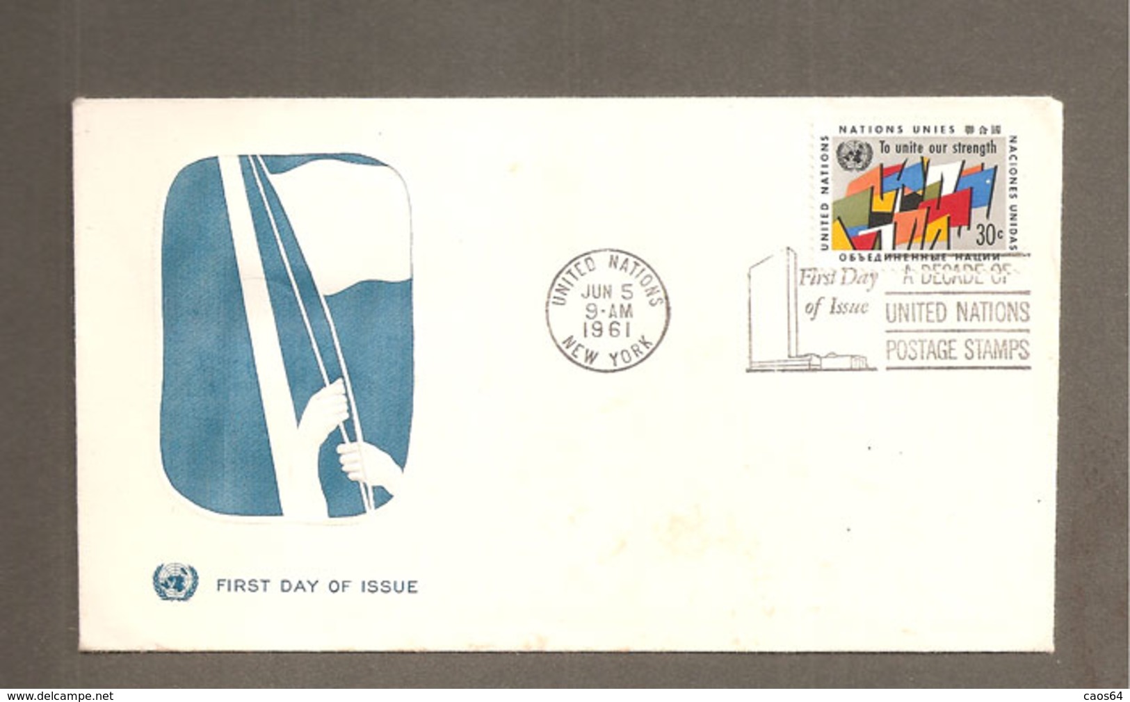 F.D.C. UNITED NATION 1961 - NEW YORK - - FDC