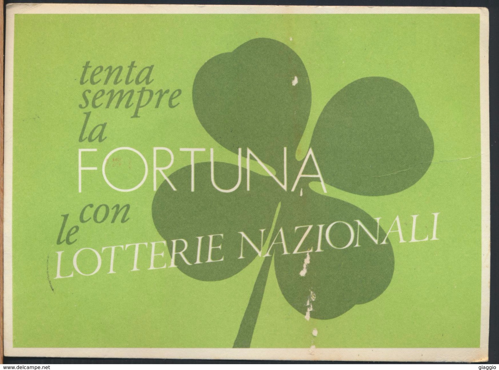 °°° CARTOLINA LOTTERIA 1980 - AFFRANCATURA CON FRANCOBOLLO TUBERCOLOSI °°° - Biglietti Della Lotteria