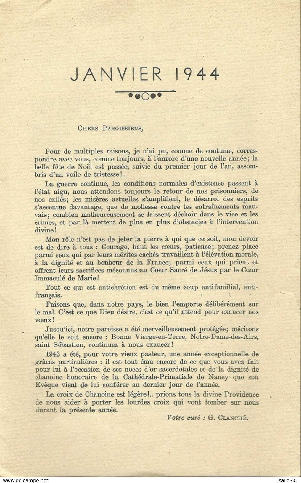 Dieulouard Le Passage De La Tour De La Monnaie Janvier 1944 G.Clanché. Curé - Altri & Non Classificati