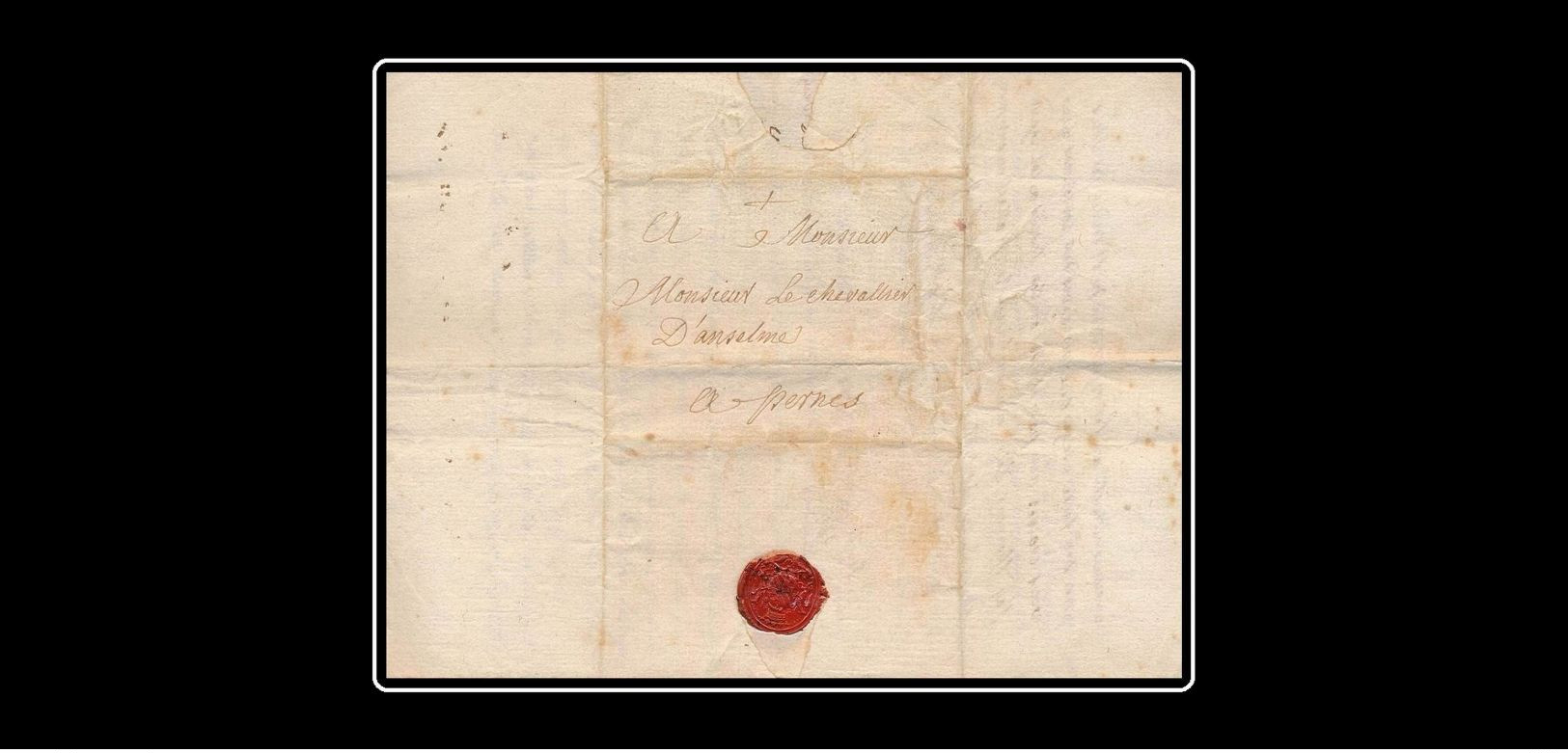 Lettre De Louis Xavier François D'Allemand (1716-1796) Au Chevalier Pierre Joseph Elzéar D'Anselme (1714-1786) à Pernes. - Documentos Históricos