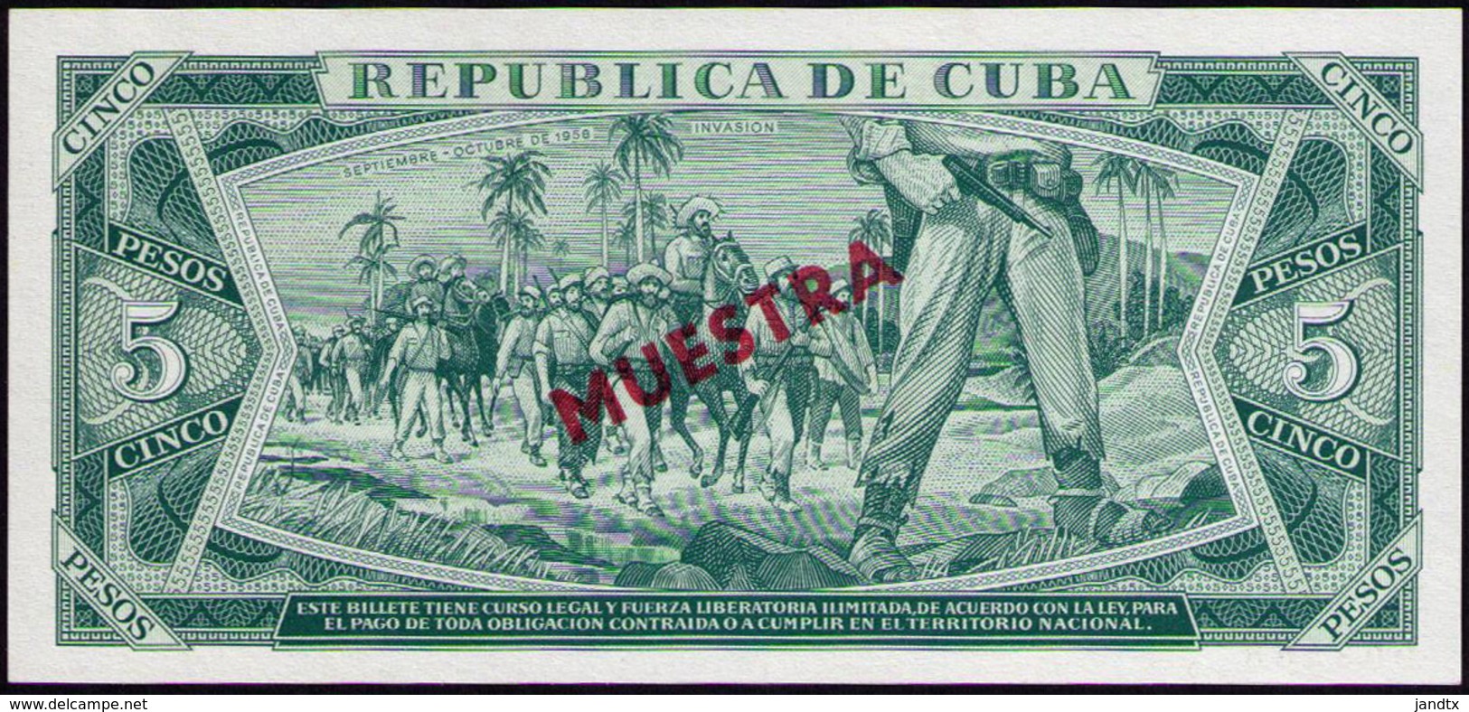 CUBA 1, 5, 10 PESOS SPECIMEN MUESTRA - Cuba