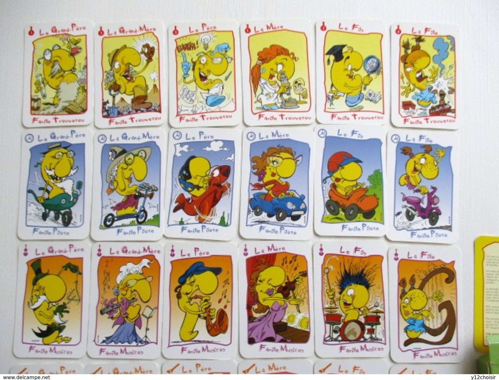 ANCIEN JEU CARTES 7 SEPT FAMILLES GLUP'S 100 % BONBONS ILLUSTR. AOUAMRI TROUVETOU PILOTE MUSICOS CUISTO CIRCUS CIRQUE - Autres & Non Classés