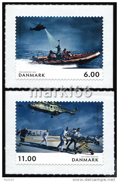 Denmark - 2012 - Joint Nordic Issue, Nordic Coastline, Rescuemen - Mint Self-adhesive Stamp Set - Ungebraucht