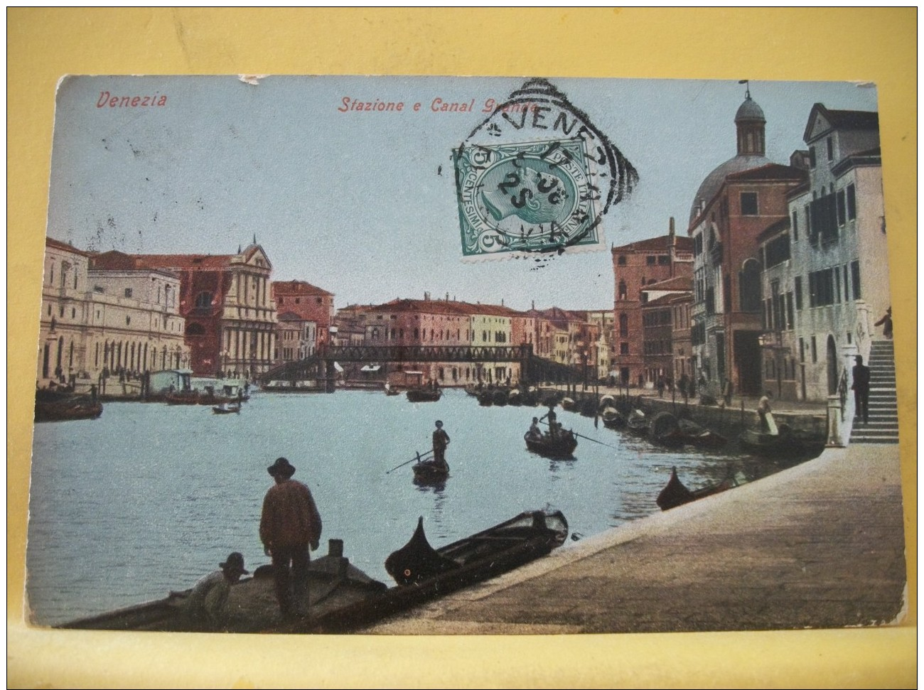 B5 2710 - VENEZIA - STAZIONE E CANAL GRANDE - 1906 - Venezia
