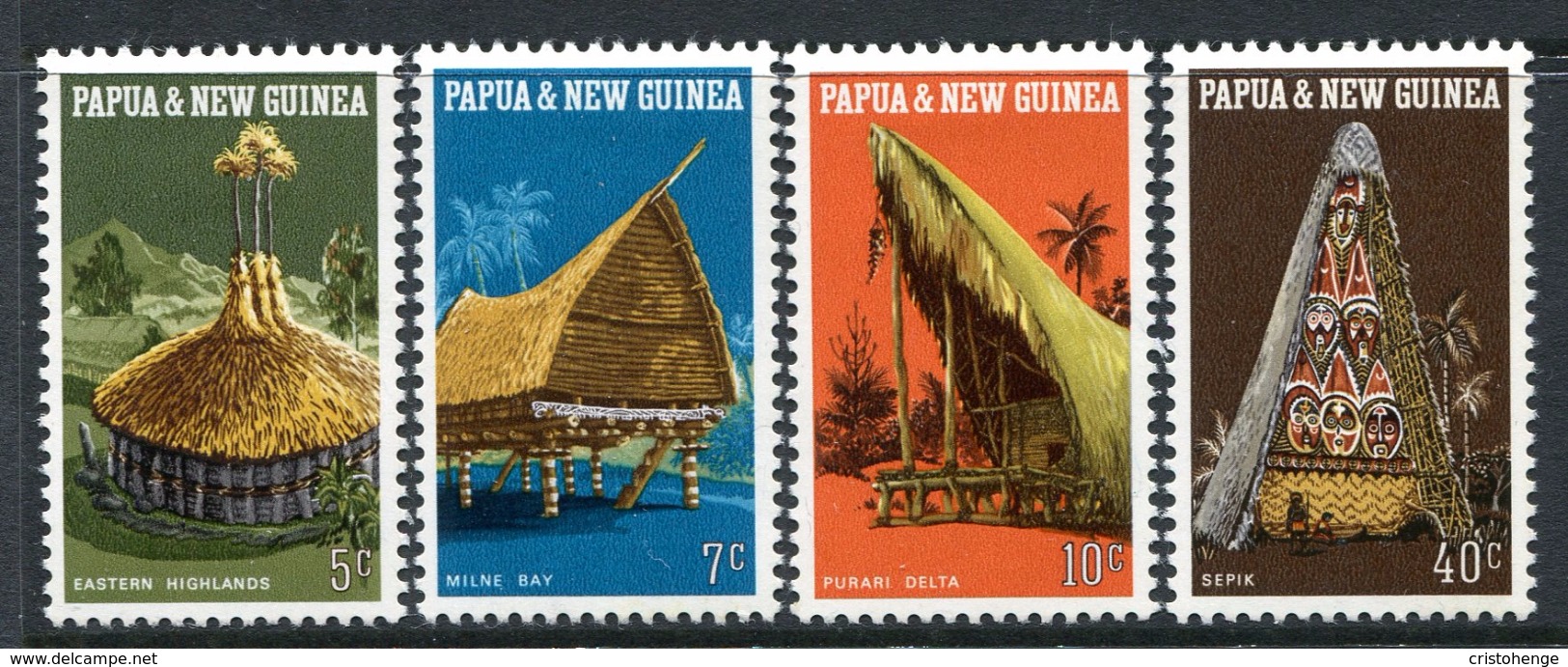 Papua New Guinea 1971 Native Dwellings Set HM - Papua New Guinea