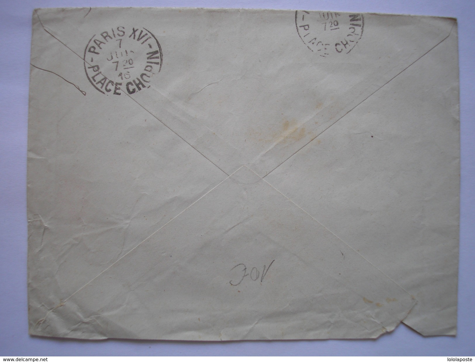 Enveloppe De 1916 Pour Paris Avec Cachet Postes Militaires De Belgique - Peu Commun - Legerstempels