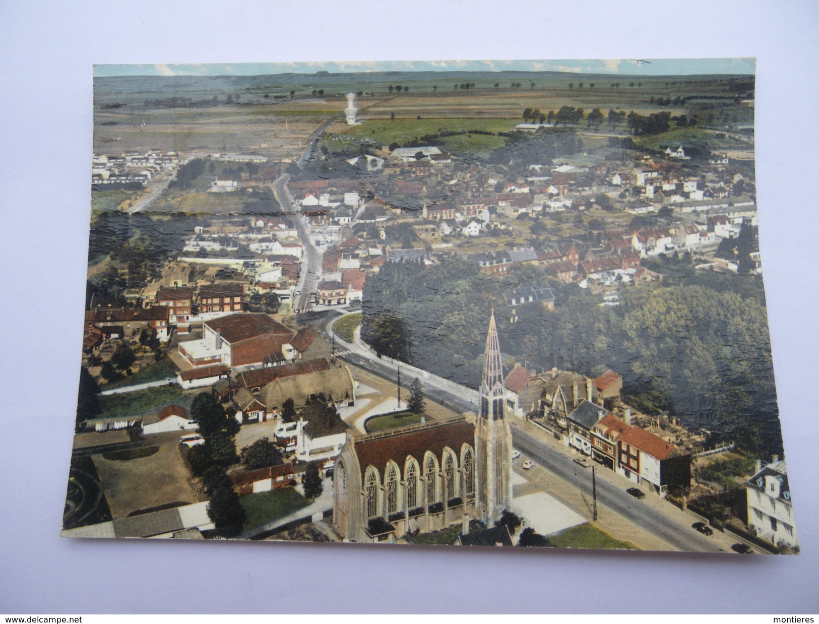 CPSM 62 -  SAINT-LAURENT-BLANGY VUE GÉNÉRALE AERIENNE - Saint Laurent Blangy