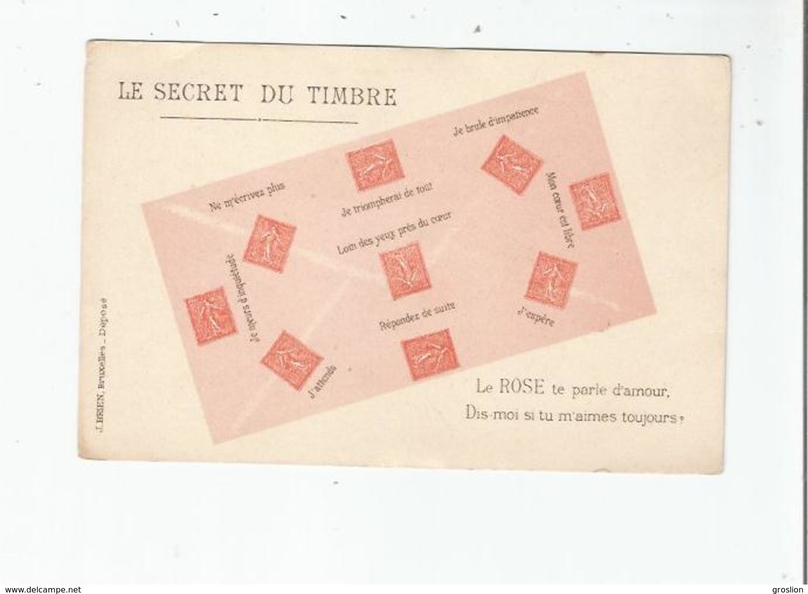 LE SECRET DU TIMBRE LE ROSE (SEMEUSES) - Postzegels (afbeeldingen)