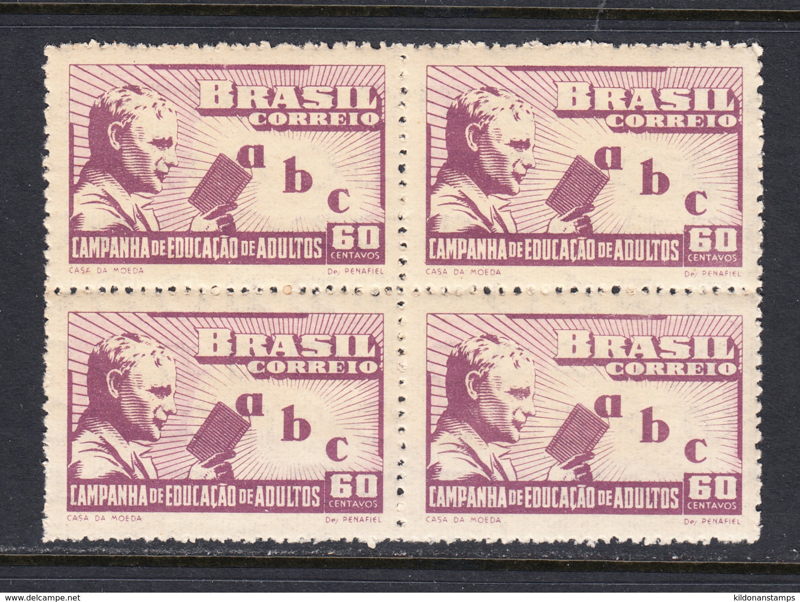 Brazil 1949 Mint No Hinge, Block, Sc# 685 , Yt 475 - Unused Stamps