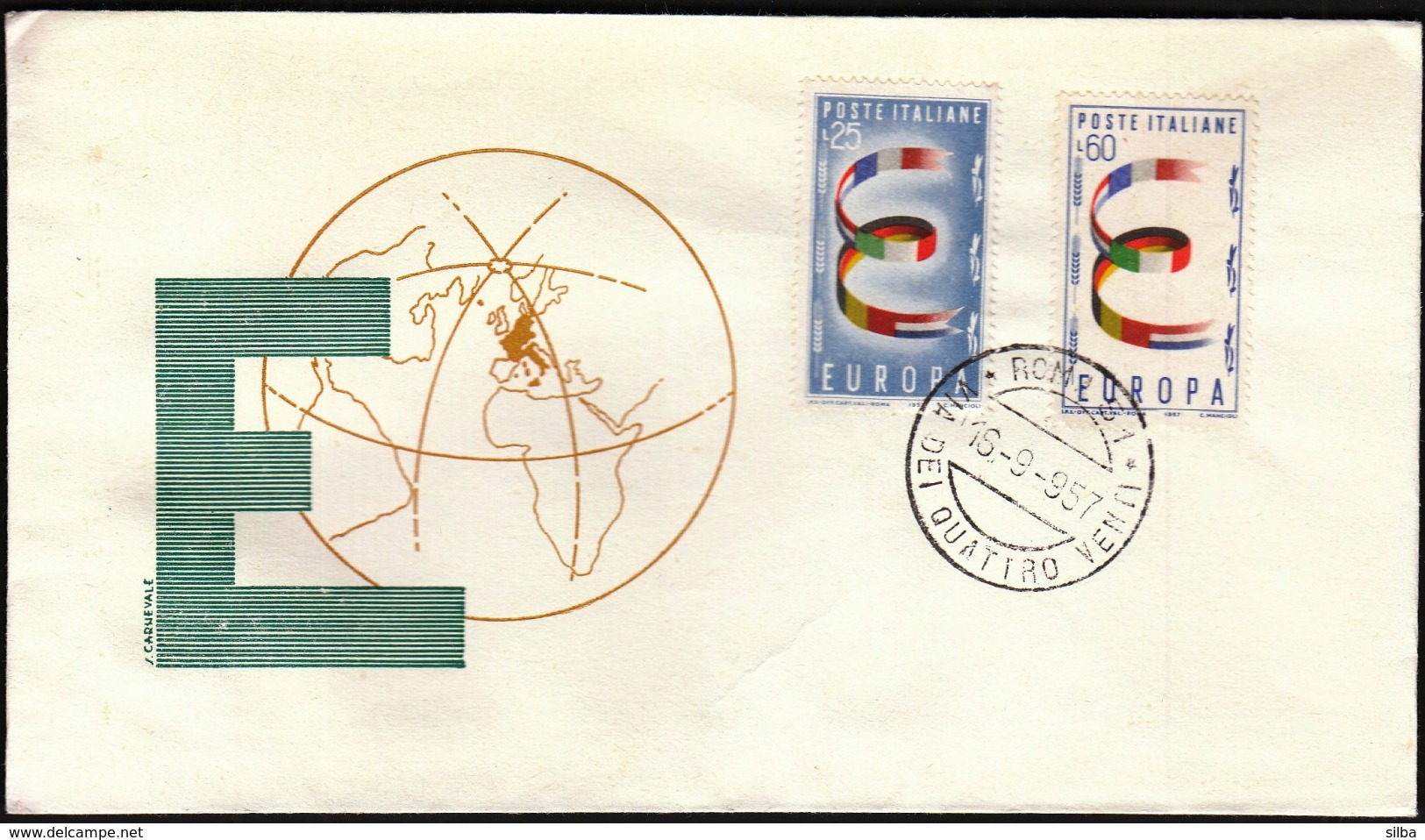 Italy 1957 / Europa CEPT / FDC - 1957