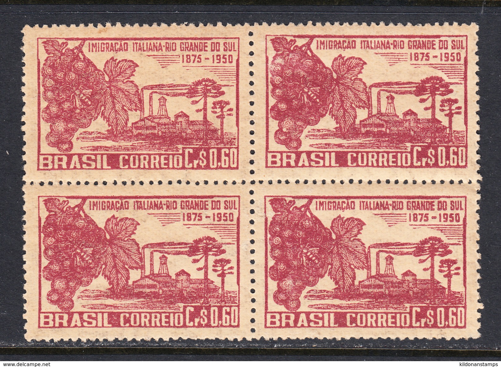 Brazil 1950 Mint No Hinge, Block, See Notes, Sc#  , Yt - Unused Stamps
