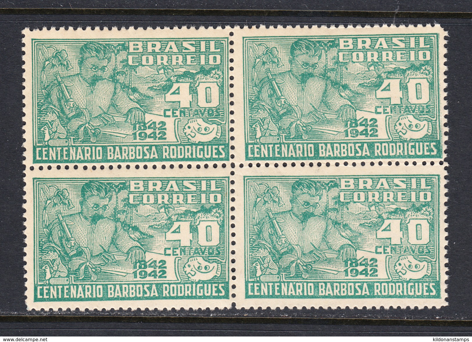 Brazil 1943 Mint No Hinge, Block, Sc# 616 , Yt - Ongebruikt