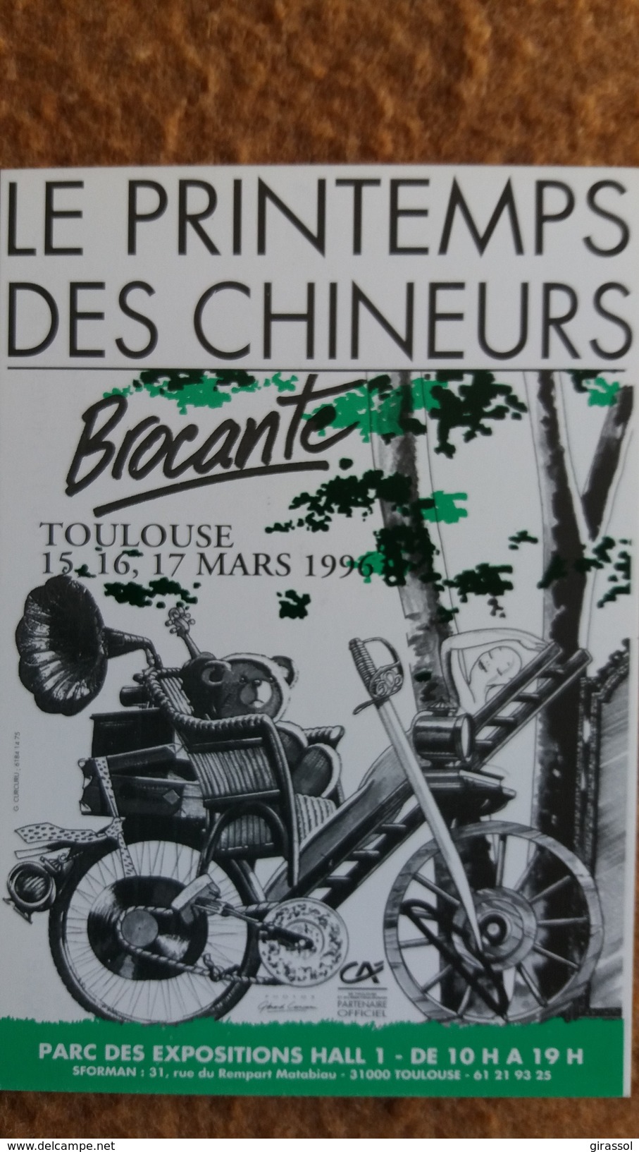CPM LE PRINTEMPS DES CHINEURS MARS 1996 PARC DES EXPOSITIONS TOULOUSE - Bourses & Salons De Collections