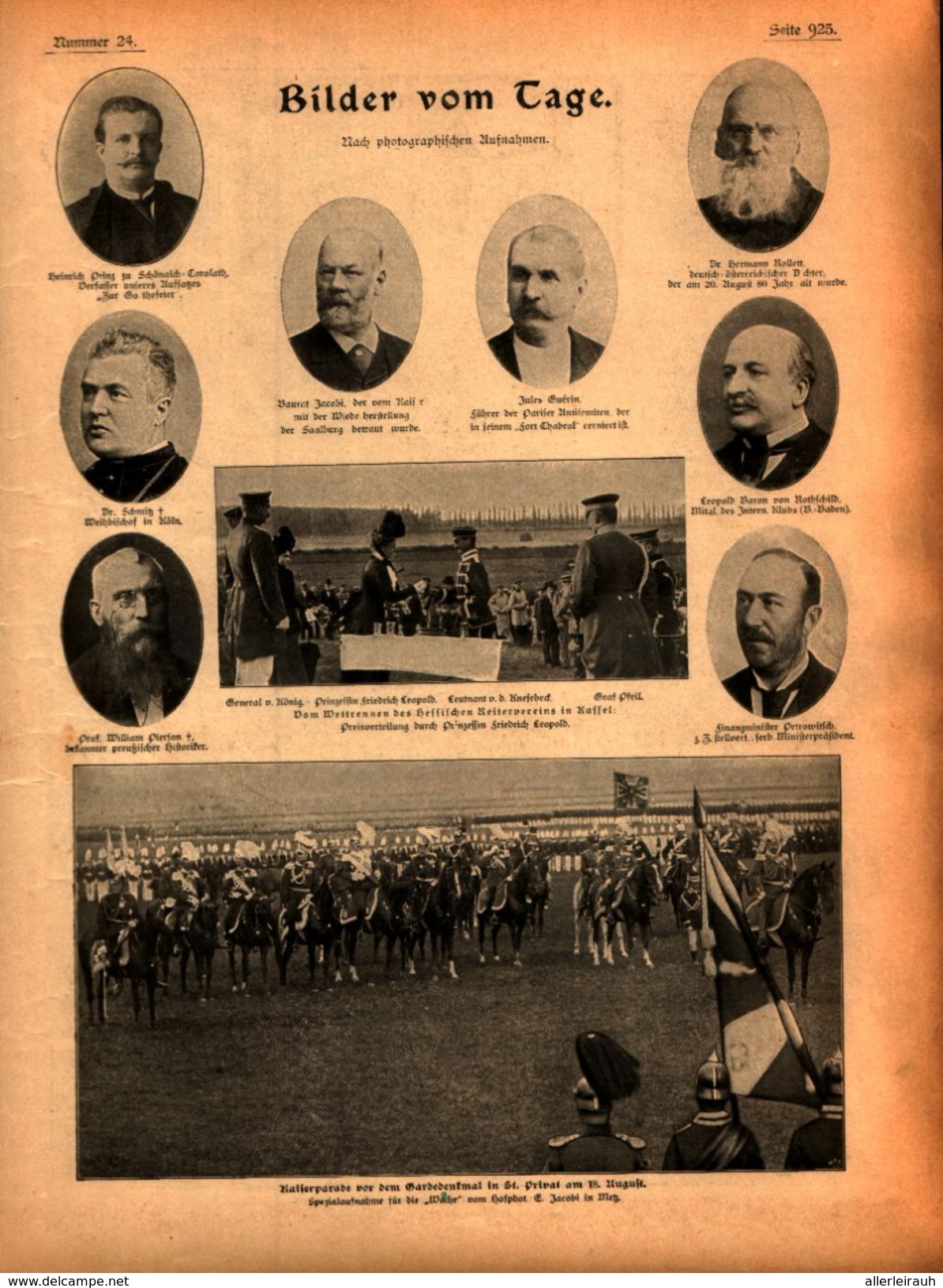 Kaiserparade Vor Dem Gardedenkmal In St.Privat,Von Der Kanalfeier In Dortmund /Druck,entnommen Aus Zeitschrift,1899 ? - Autres & Non Classés