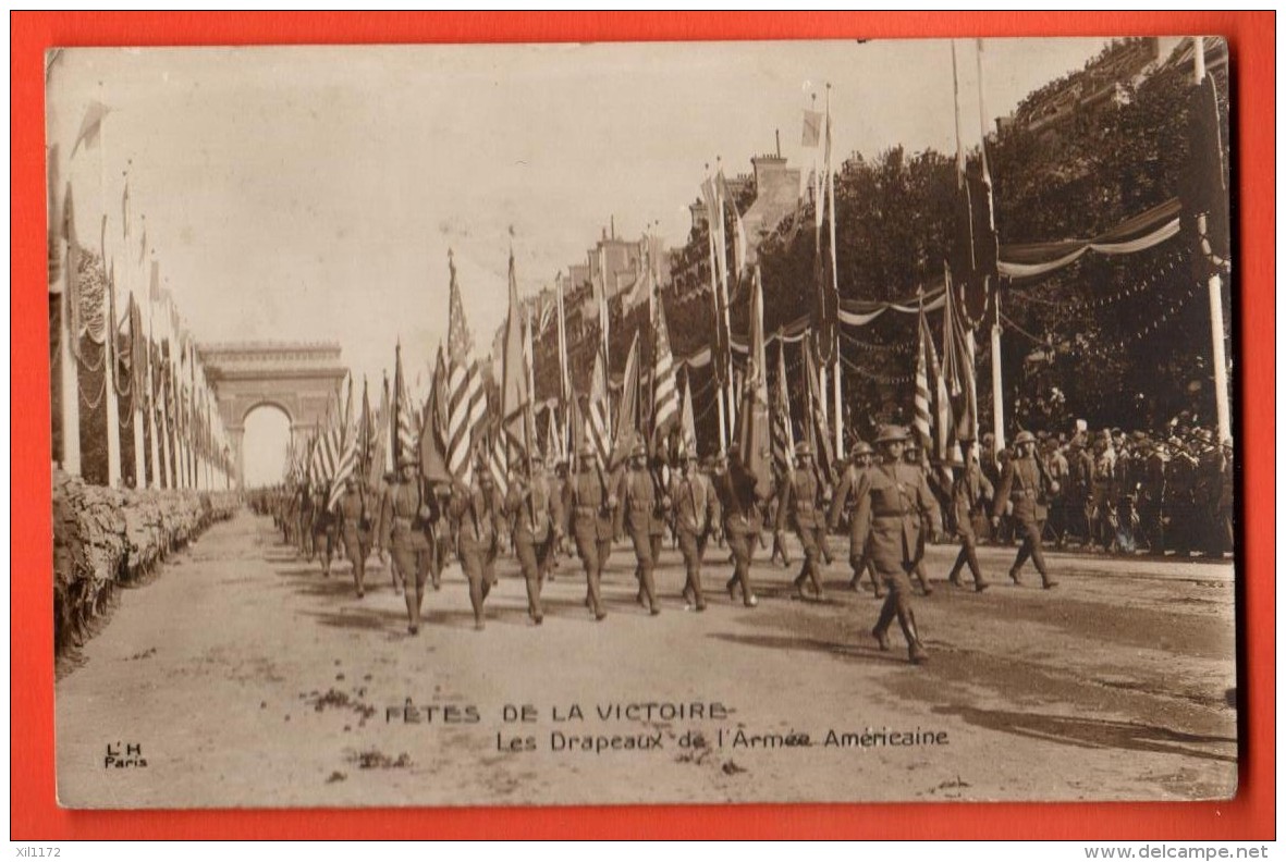 IBU-21  Fêtes De La Victoire Les Drapeaux De L'Armée Américaine. Militaria. Circulé - Patriotiques