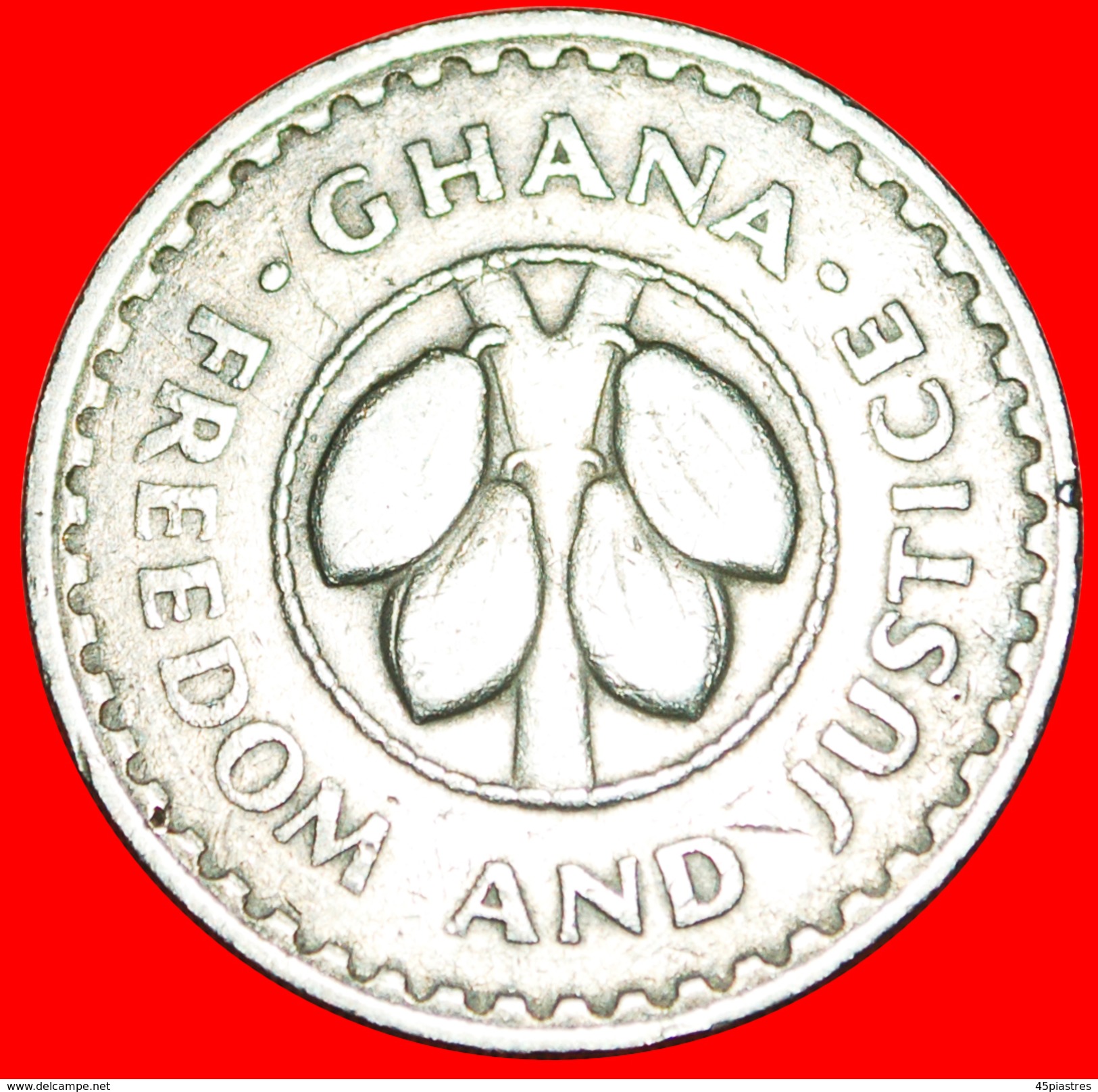 § COCOA: GHANA &#x2605; 20 PESEWAS 1967! LOW START&#x2605; NO RESERVE! - Ghana