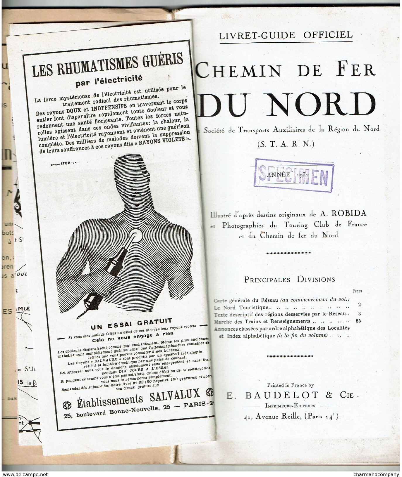 CHEMIN DE FER DU NORD LIVRET GUIDE OFFICIEL 1932 - Avec Horaires - 6 Scans - Europe