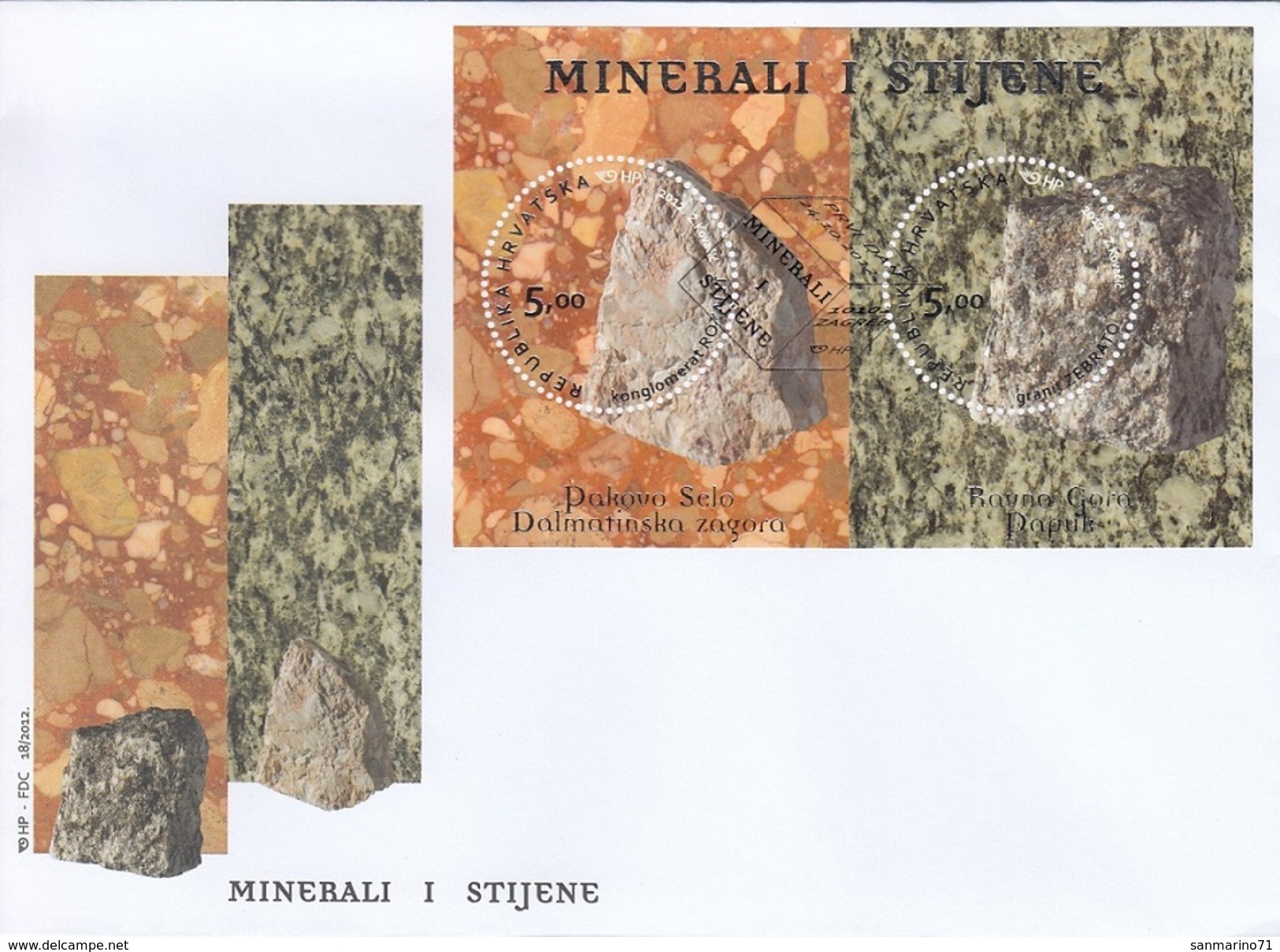 CROATIA FDC 1059-1060,minerals - Minerals