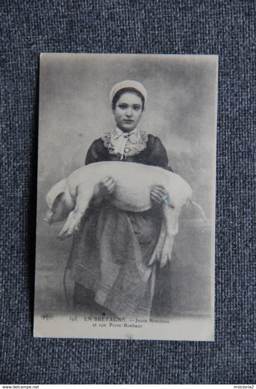 En BRETAGNE - Jeune Bretonne Et Son Porte Bonheur - Personnages