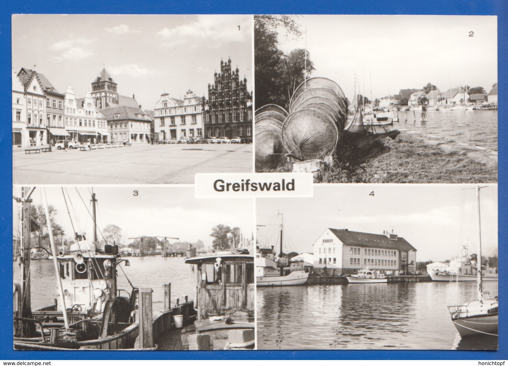 Deutschland; Greifswald; Multibildkarte Mit Ryck, Hafen Und August Lütgens - Greifswald