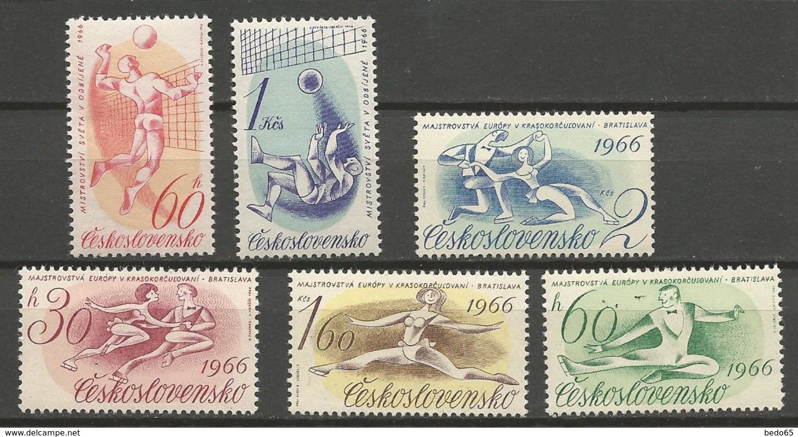 TCHECOSLOVAQUIE N° 1457 à 1460 NEUF** LUXE SANS CHARNIERE / MNH - Ungebraucht