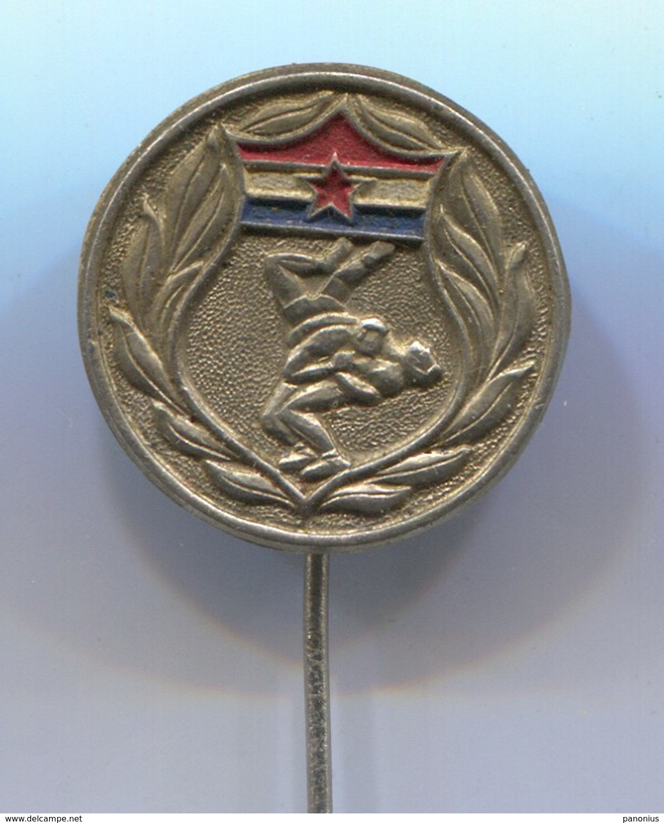 Wrestling, Ringen - Federation Croatia ( In Yugoslavia ), Vintage Pin Badge, Abzeichen - Lotta
