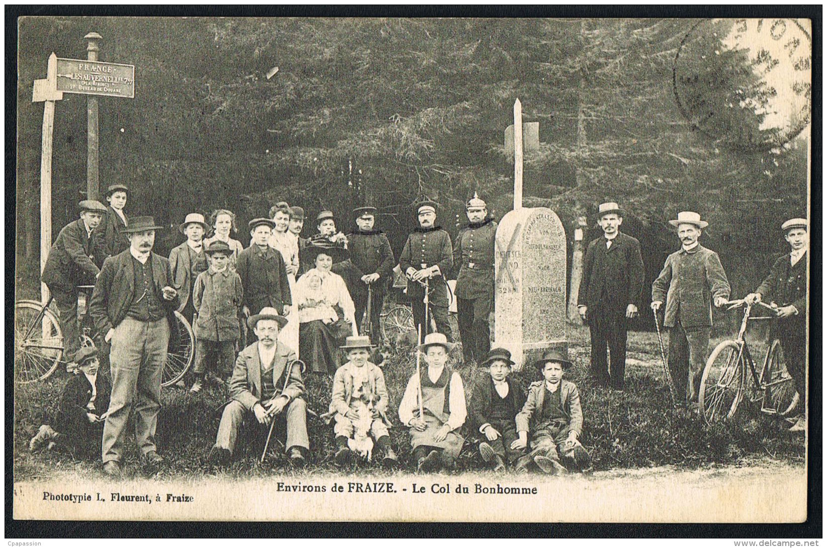 CPA Vosges- Environs De FRAIZE  - Le Col De Bonhomme - Les Auvernelles- Douane Groupe  Recto Verso -- Paypal Sans Frais - Fraize