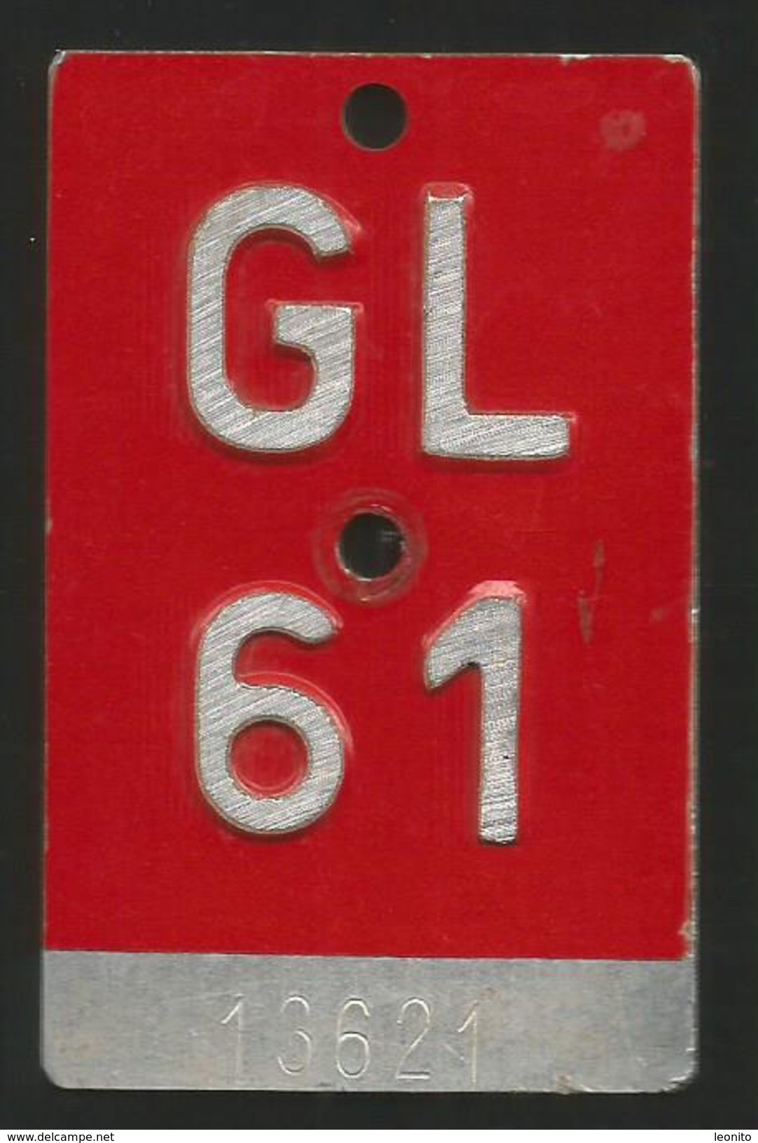 Velonummer Glarus GL 61 - Plaques D'immatriculation