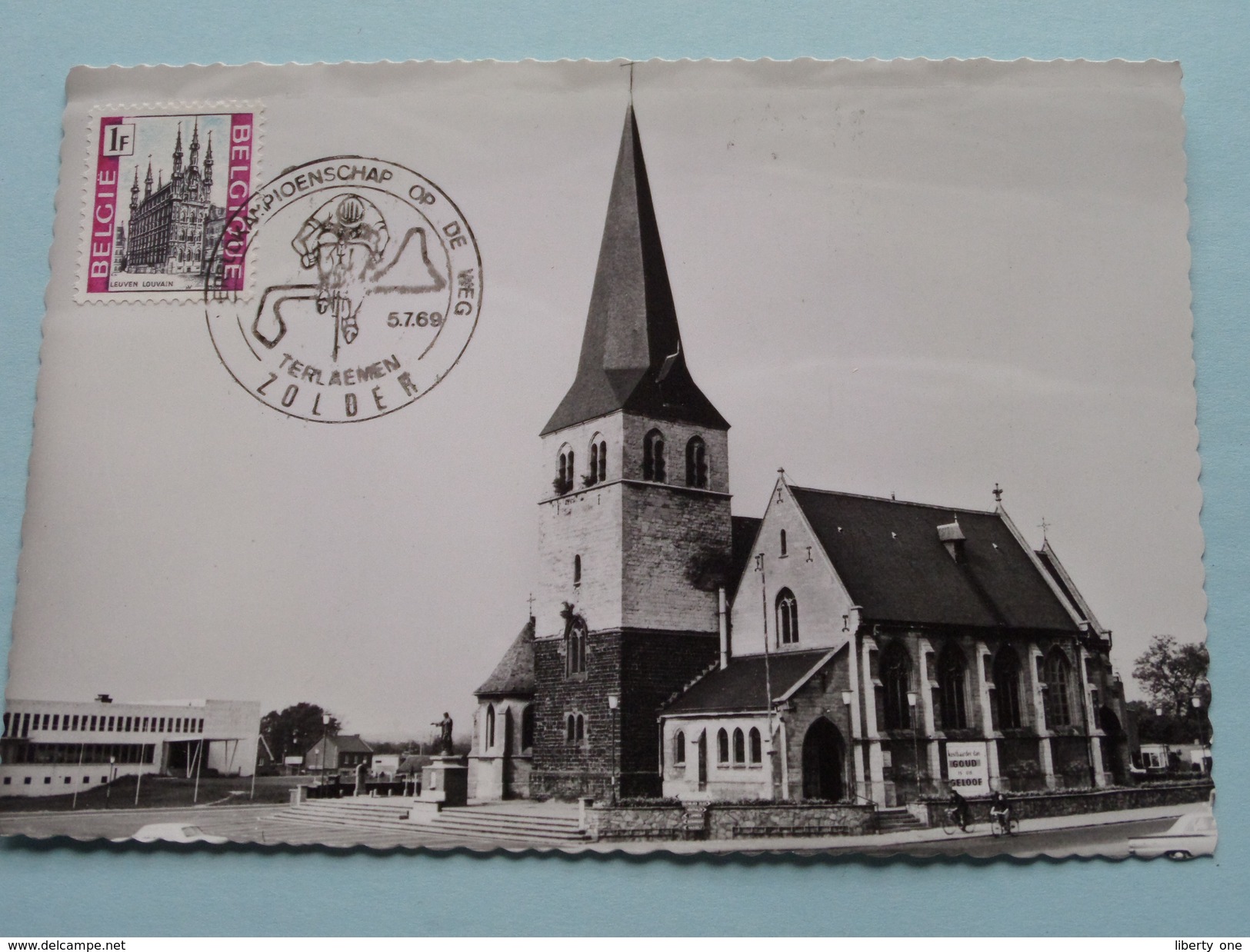 St. VINCENTIUSKERK En GEMEENTEHUIS ( Wereldkampioenschap Op De Weg ) Zolder - Anno 5-7-69 ( Zie Foto ) !! - Heusden-Zolder