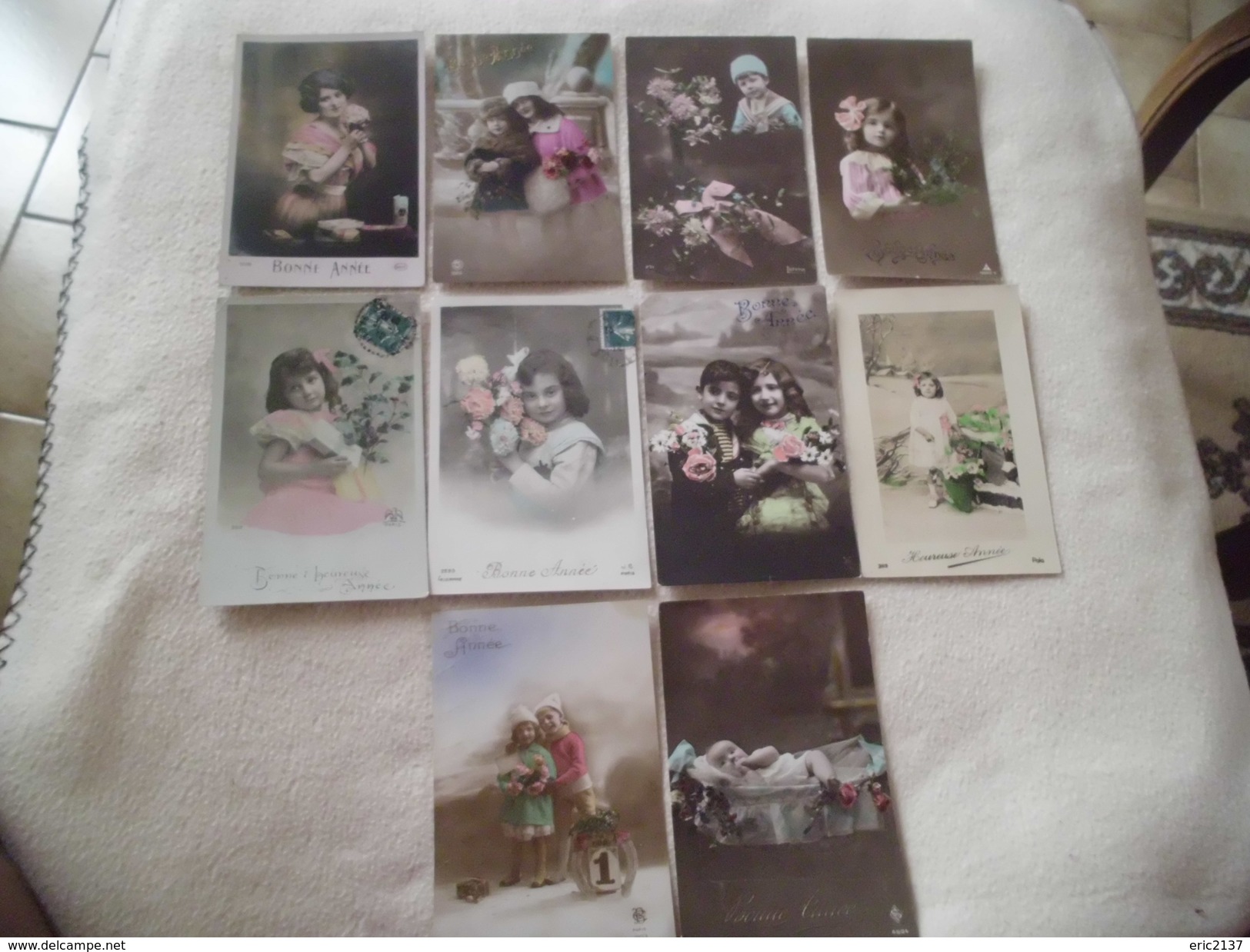 LOT DE 10 CARTES ..ILLUSTRATIONS..FANTATSIES ..BONNE ANNEE .. - 5 - 99 Karten