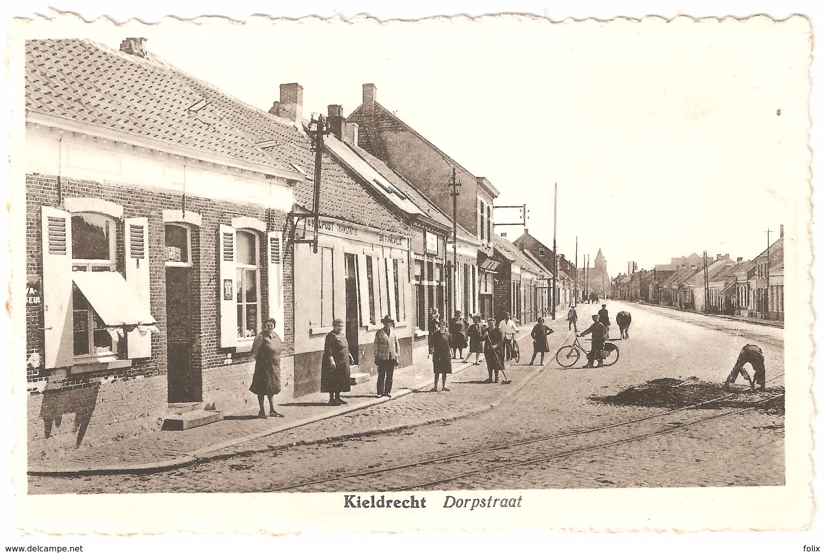 Kieldrecht - Dorpstraat - Uitgave Huis K. Standaert - Van Geetsom Te Kieldrecht - Zeer Geanimeerd - Beveren-Waas