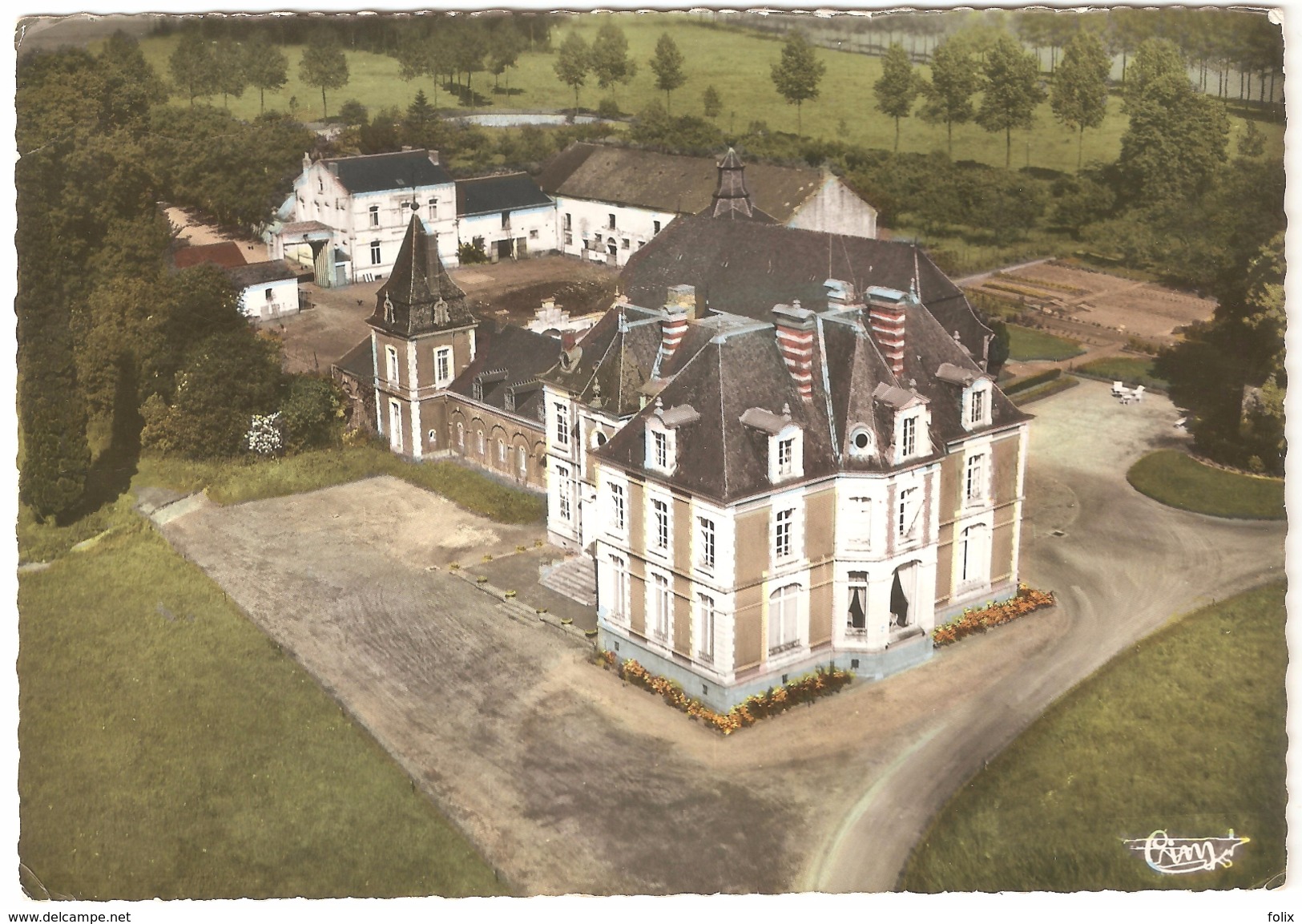 Marbaix-la-Tour - Le Château - Vue Aérienne - Photo Véritable - Ham-sur-Heure-Nalinnes