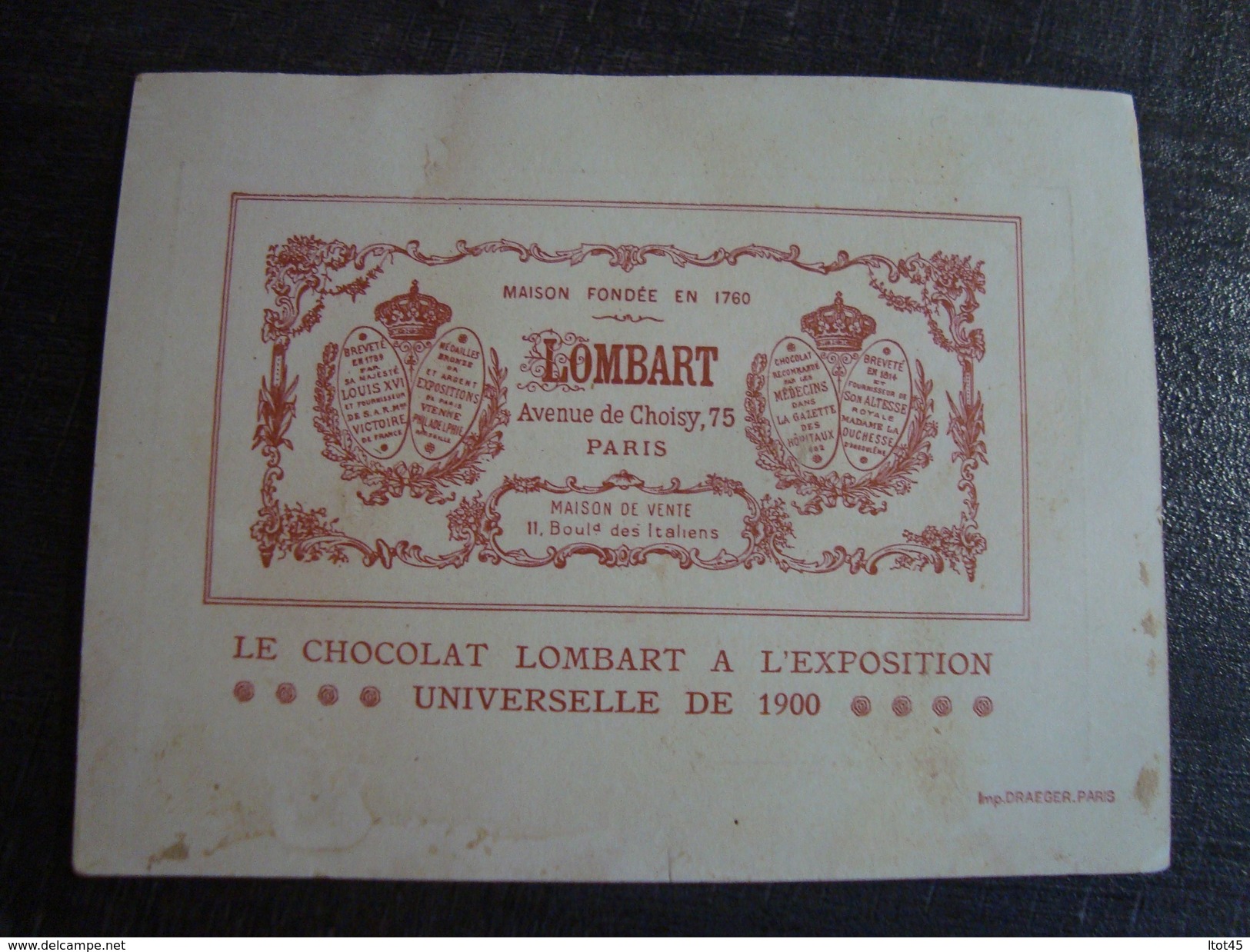 Chromo Chocolat LOMBART MEXICAIN - Lombart