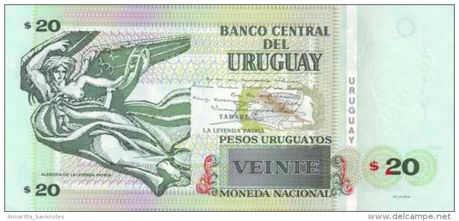 URUGUAY 20 PESOS URUGUAYOS 2011 P-86b UNC  [ UY545f ] - Uruguay