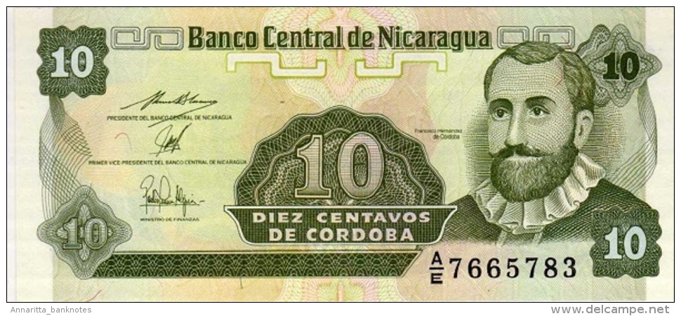 NICARAGUA 10 CENTAVOS ND (1990) P-169 UNC PREFIX A/E [NI463b] - Nicaragua