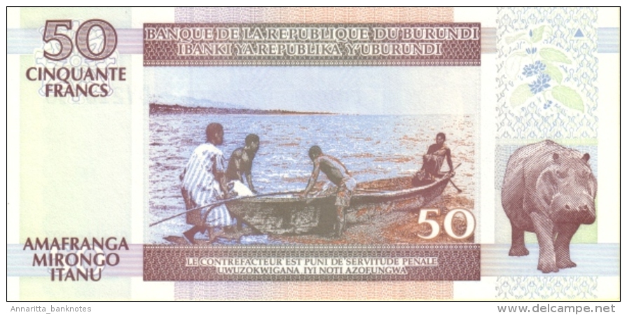 BURUNDI 50 FRANCS 2007 P-36g UNC [BI222g] - Burundi