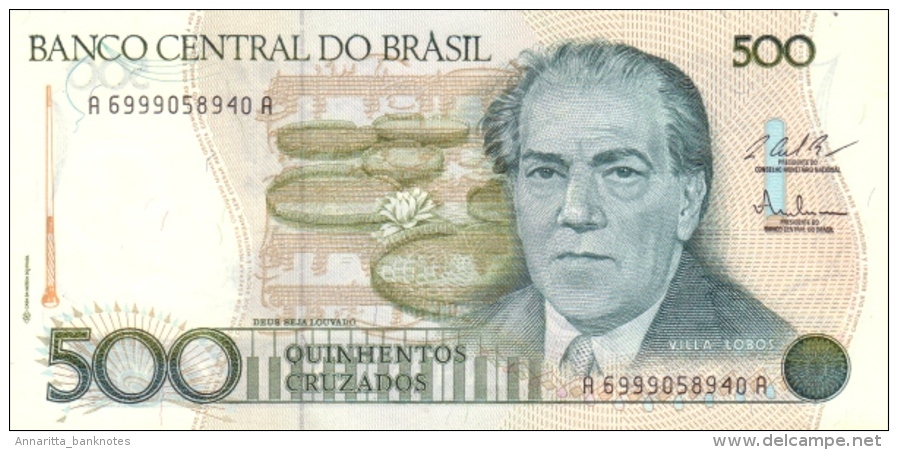 BRAZIL 500 CRUZADOS ND (1987) P-212 UNC [BR834c] - Brazilië