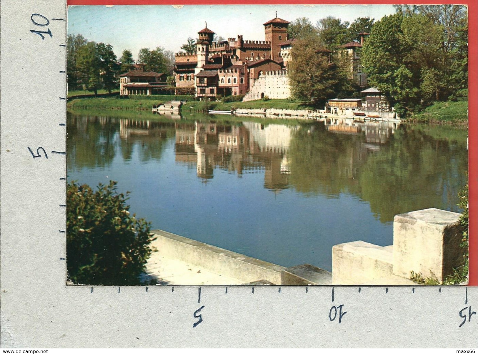 CARTOLINA VG ITALIA - TORINO - Castello Medioevale - 10 X 15 - ANN. 1958 - Castello Del Valentino