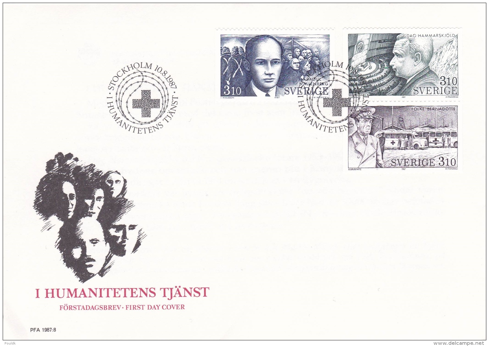 Sweden FDC 1997 Humanitarian Service - Thin Spot Or Glue Remainder On Back (T16-23) - FDC