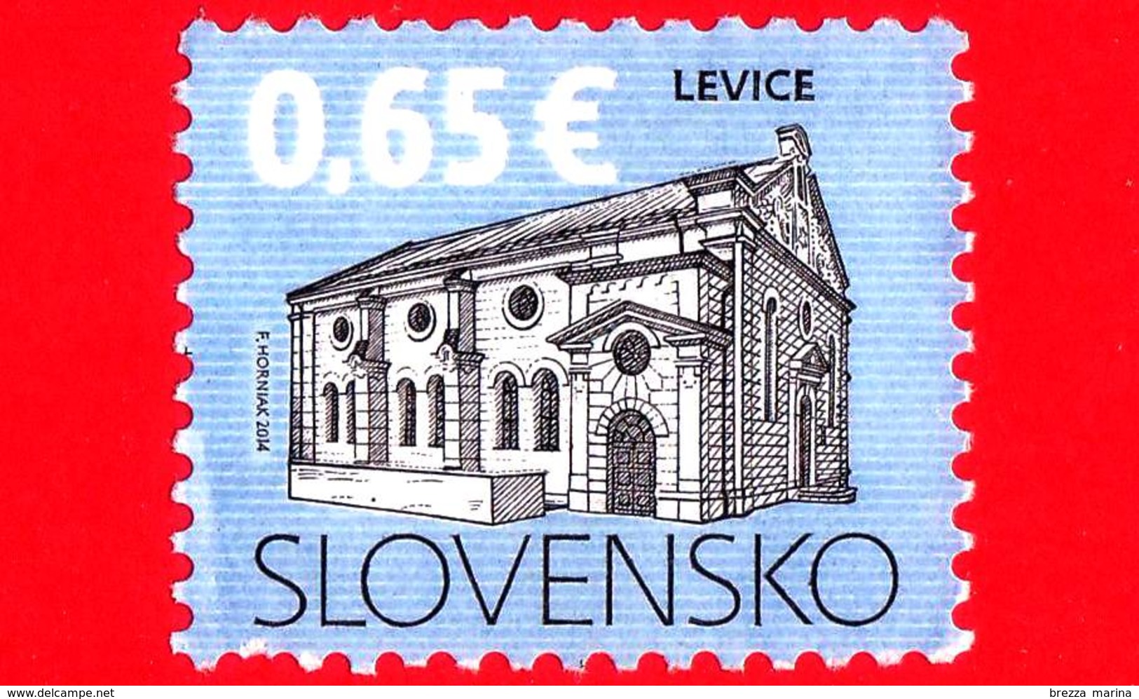 SLOVACCHIA - Usato - 2014 - Tradizioni Culturali - Sinagoga A Levice - 0.65 - Oblitérés