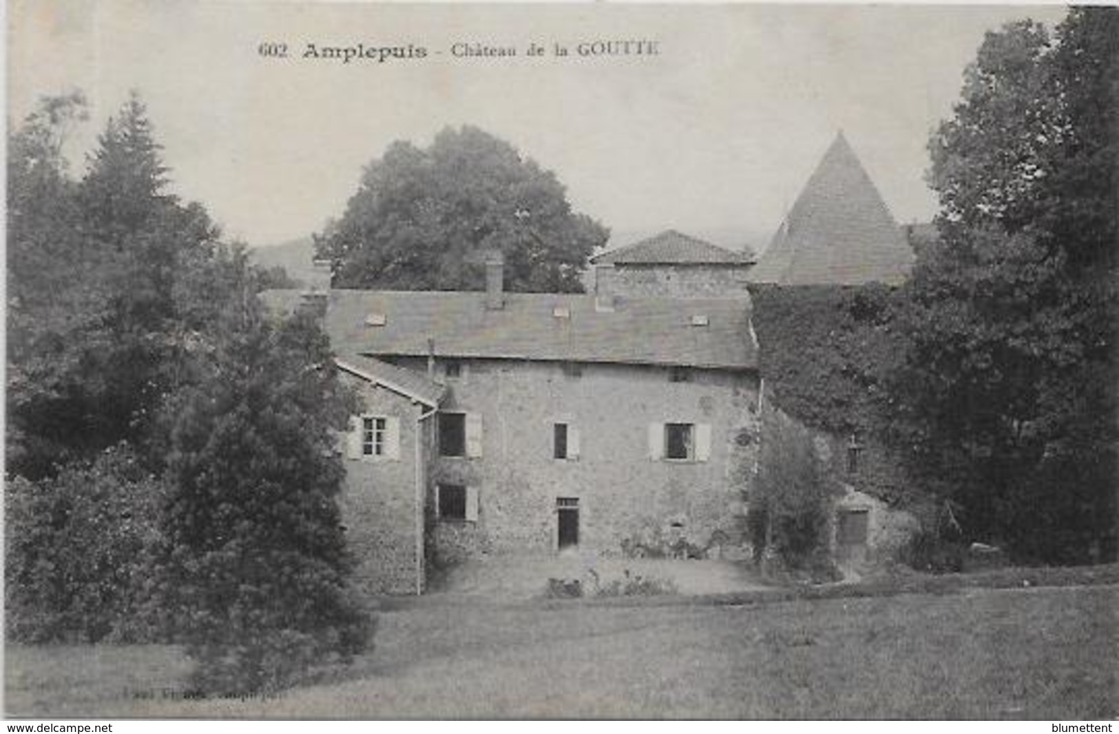 CPA Amplepuis Dans Le Rhône Département 69  Non Circulé Château De La Goutte - Amplepuis