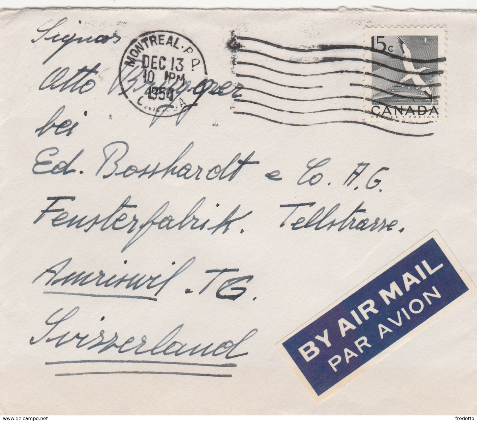Canada-Flugpostbrief 1954 - Briefe U. Dokumente