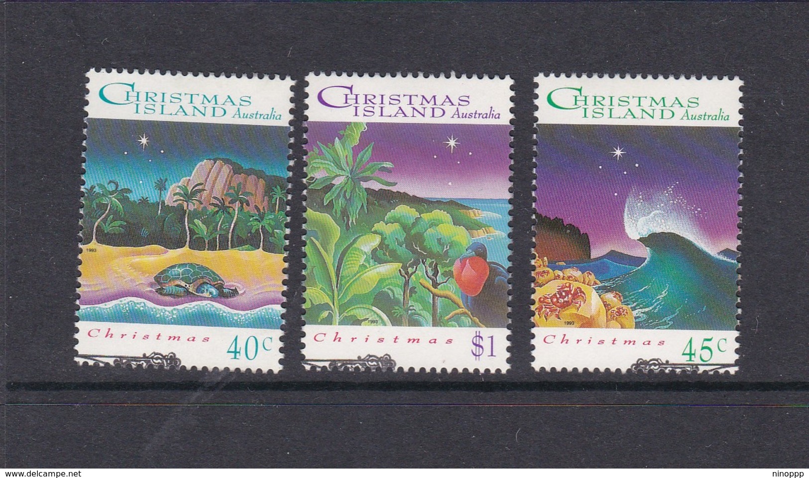 Christmas Island SG 382-384 1993 Christmas Used Set - Christmas Island