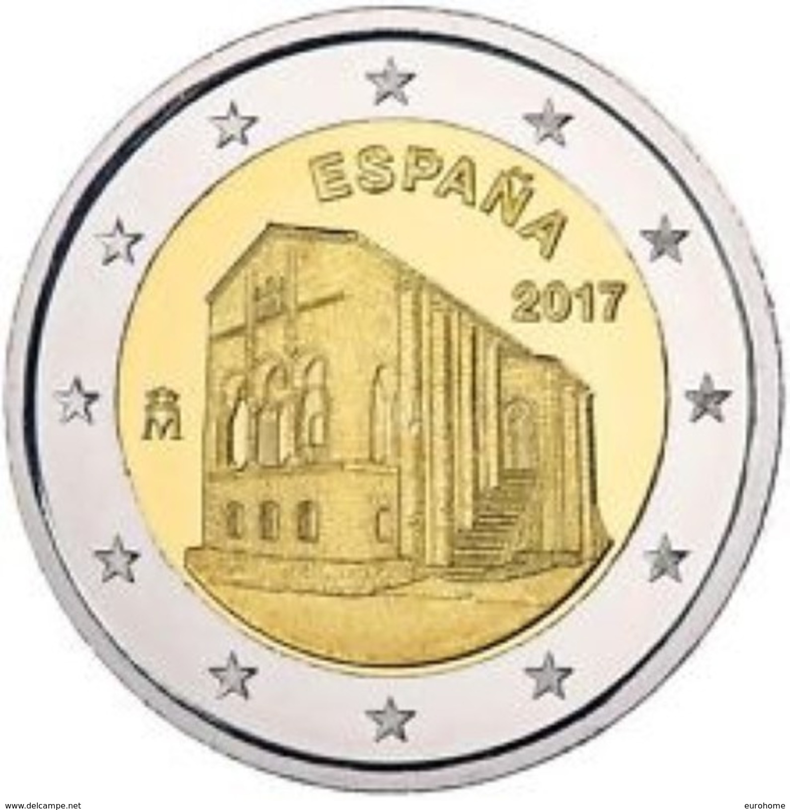 Spanje  2017    2 Euro Commemo  Monument Van Oviedo "Santa Maria Del Naranco"      UNC Uit De Rol  UNC Du Rouleaux !! - Espagne