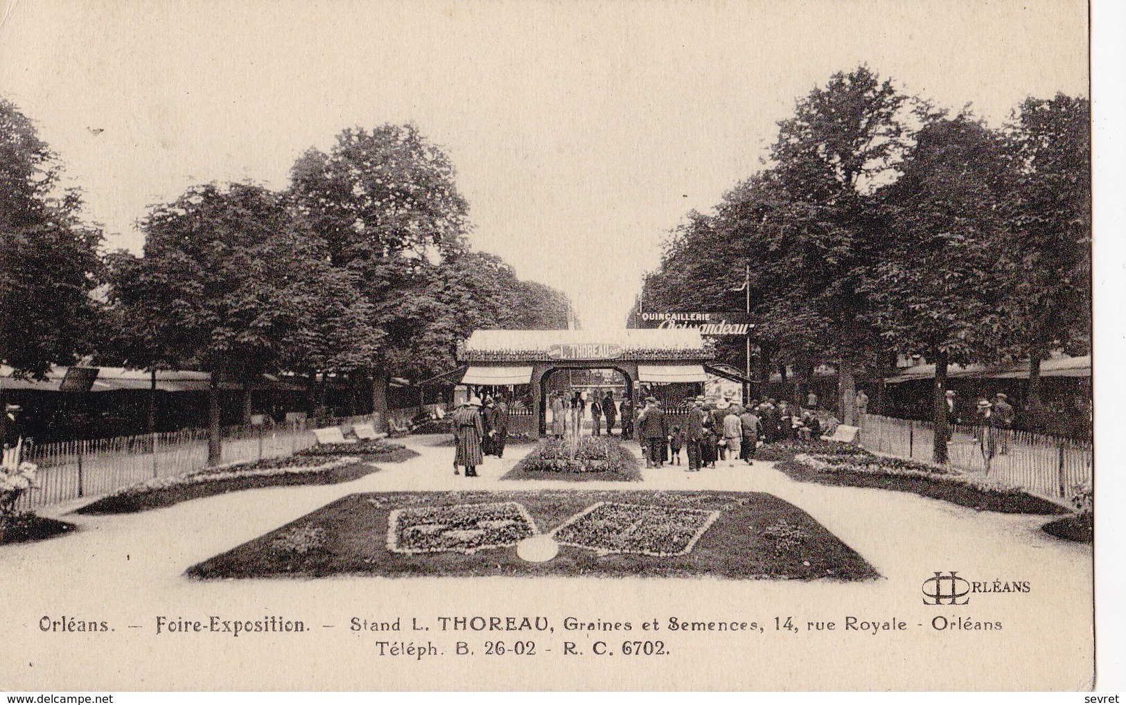 ORLEANS. - Foire-Exposition. Stand L. THOREAU, Graines Et Semences, 14, Rue Royale. Carte Rare - Kirmes