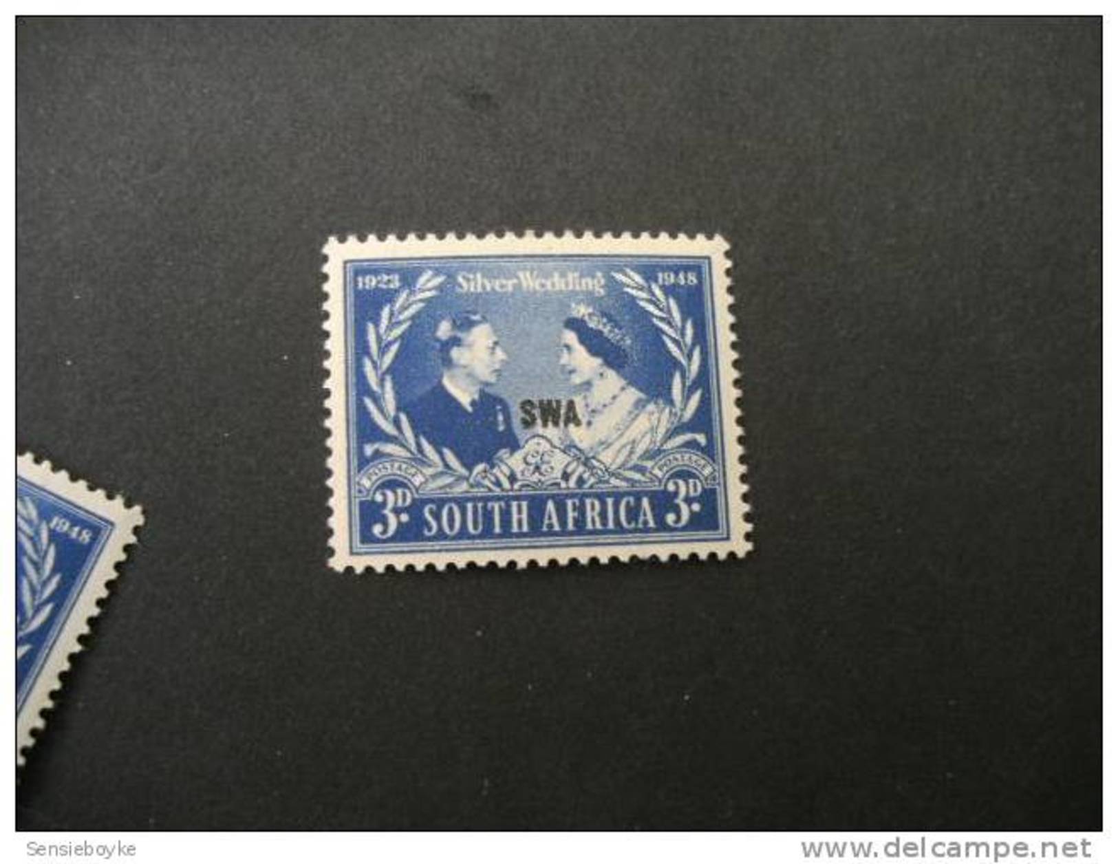 F961-  Stamp MNh  South West Africa -silver Wedding  1948 - Namibie (1990- ...)