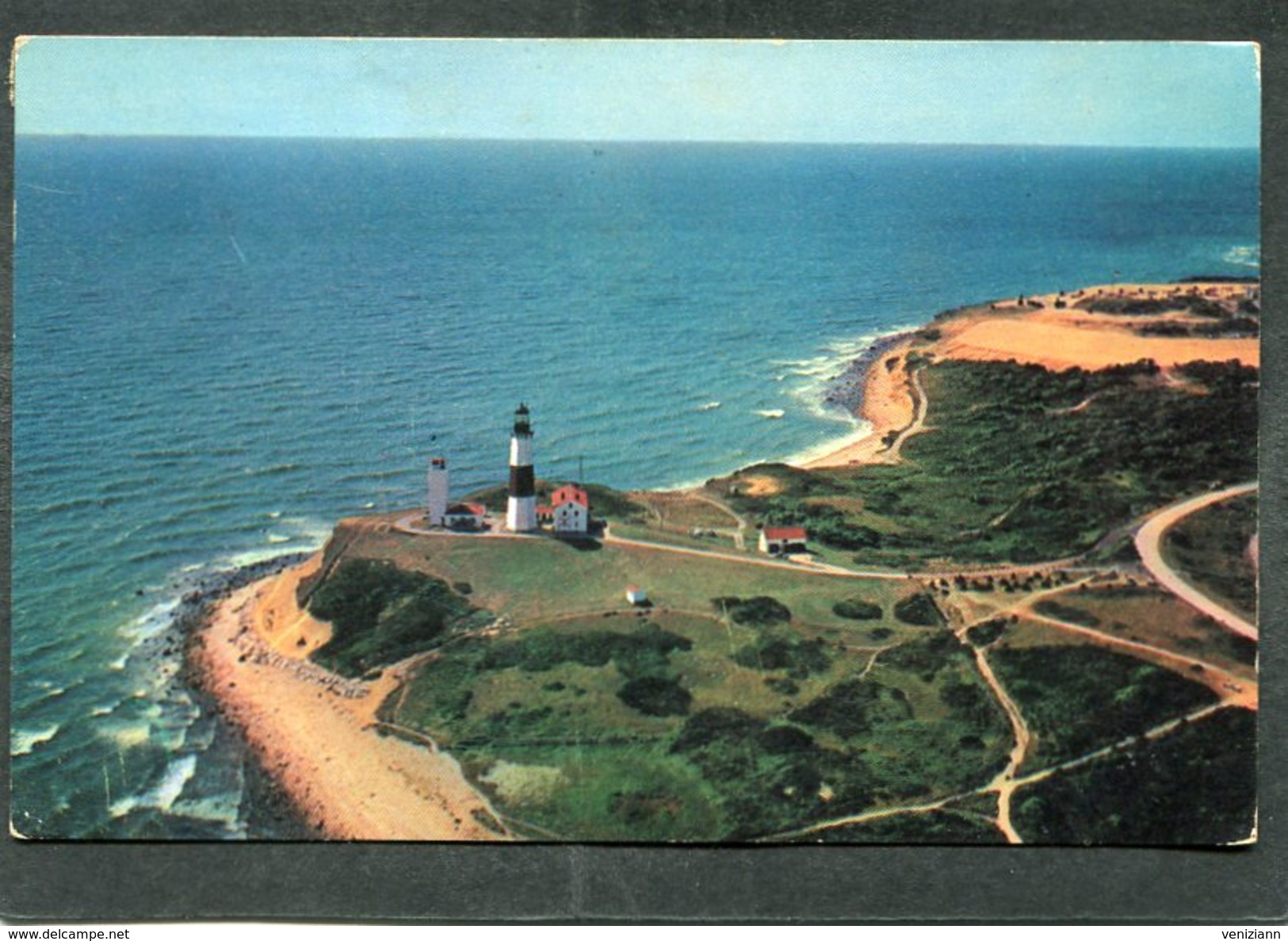 CPSM Format CPA - Historic Long Island Montauk Point Lighthouse - Long Island