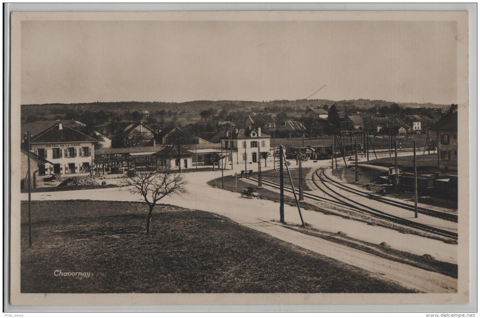 Chavornay VD) - Hotel De La Gare - Bahnhof - Animee - Photo: Guggenheim No. 13550 - Chavornay